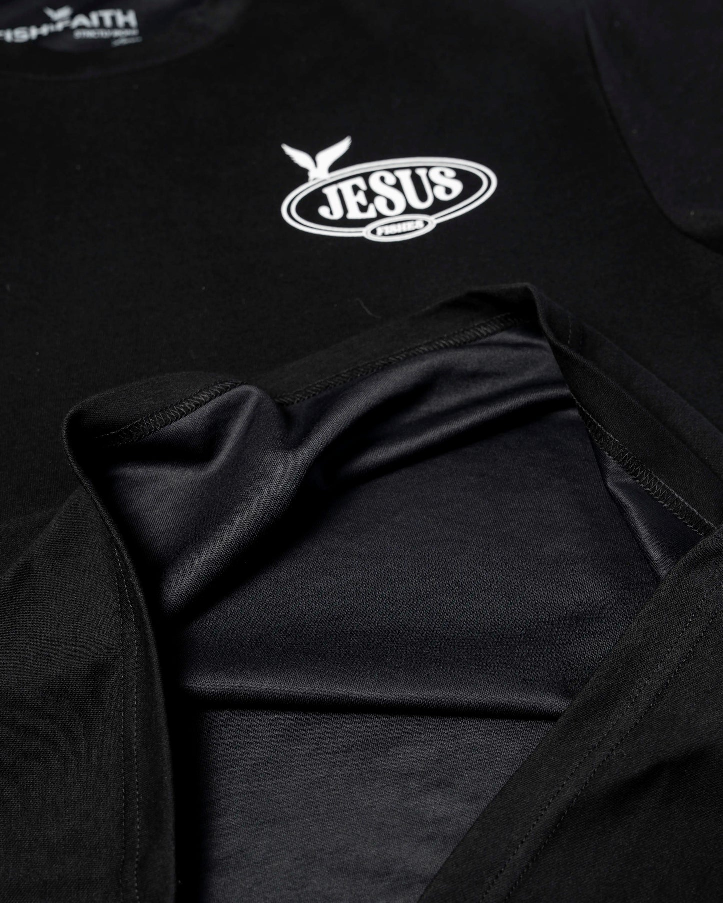 Jesus Fishes shirt material