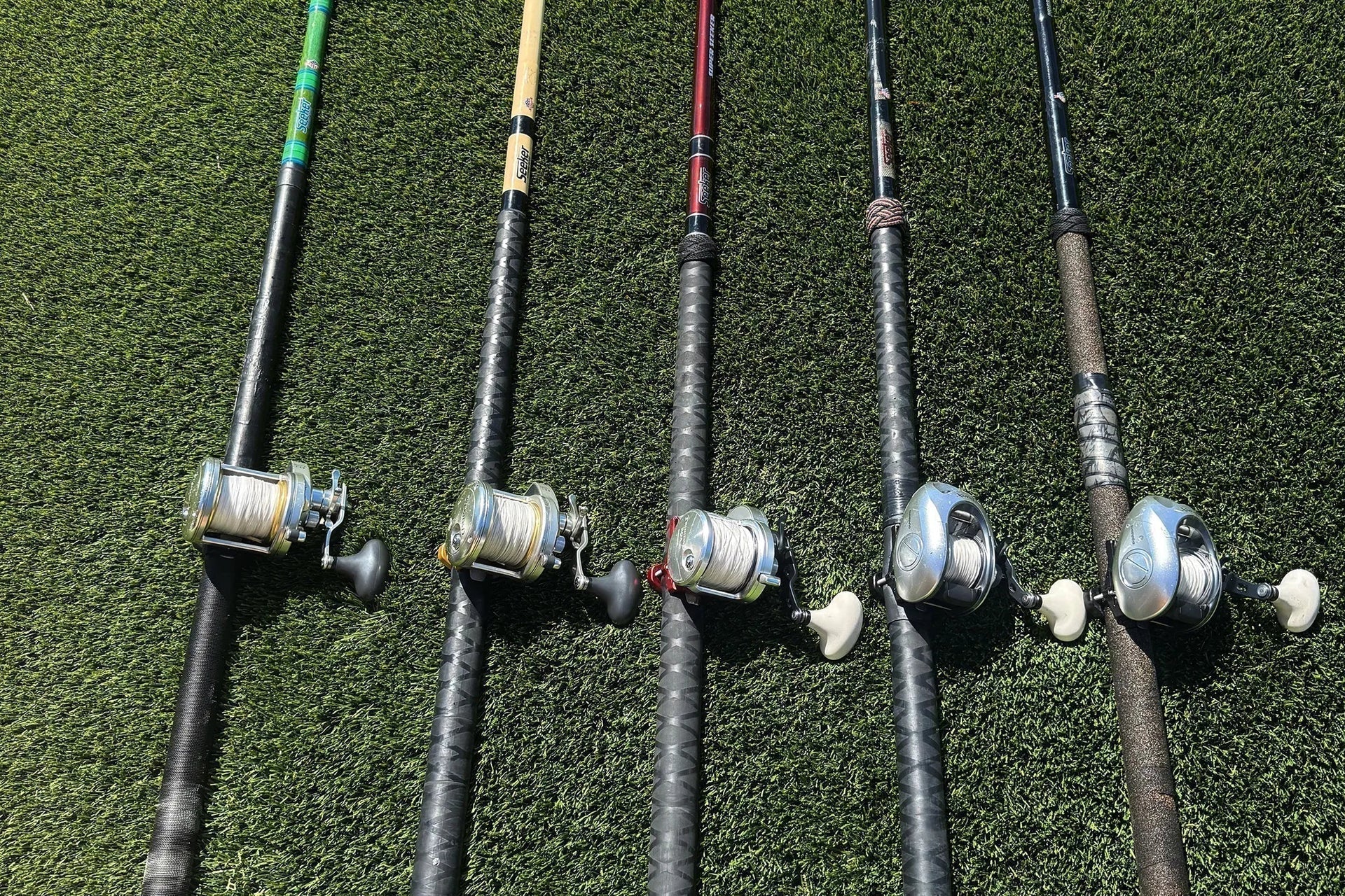 Jig stick set up for surface iron fishing