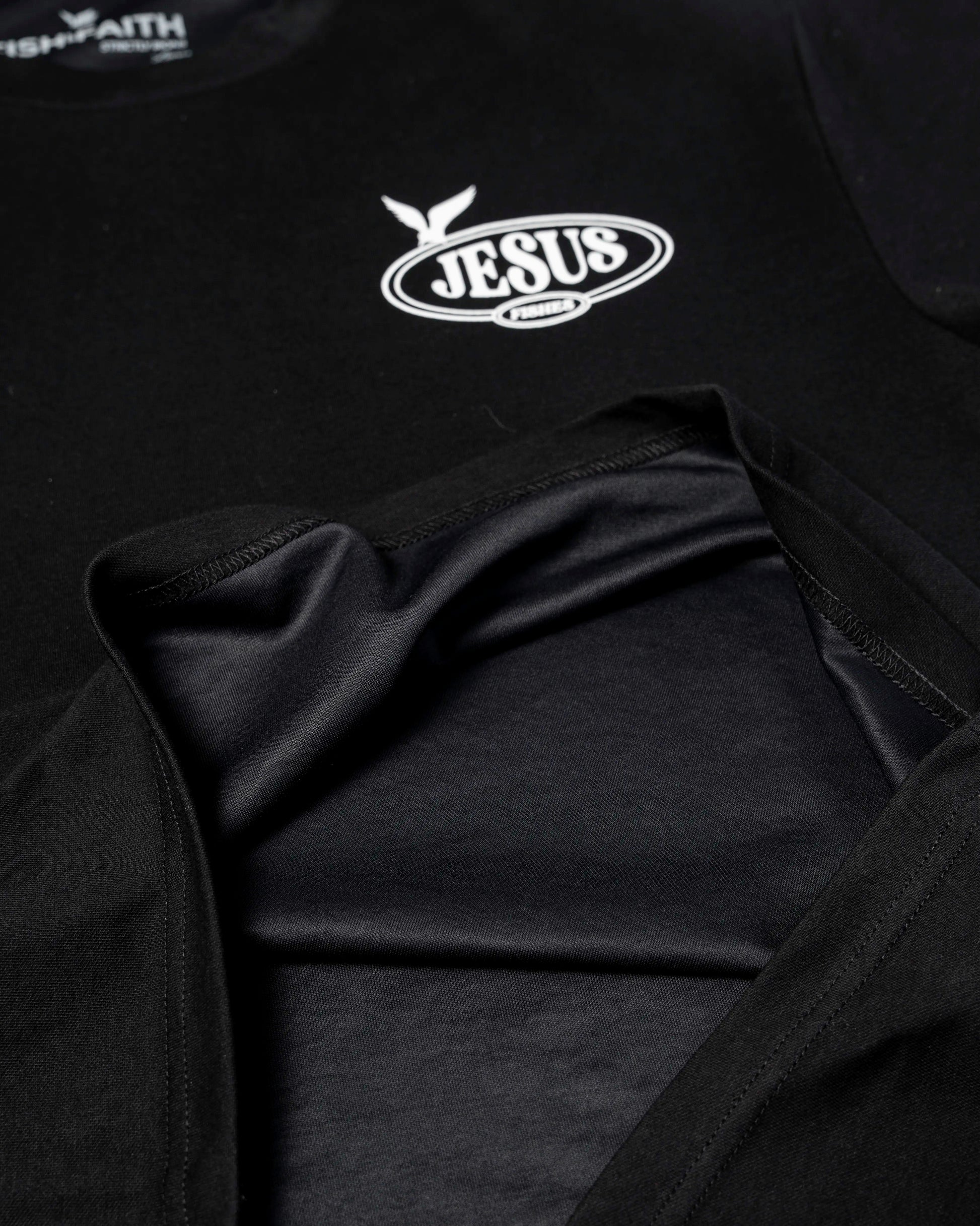 Jesus Fishes shirt material